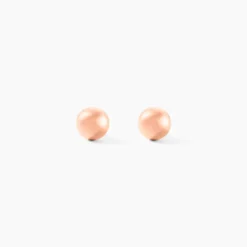 Boucles D'oreilles Puces Fidelia Boule Or Rose
