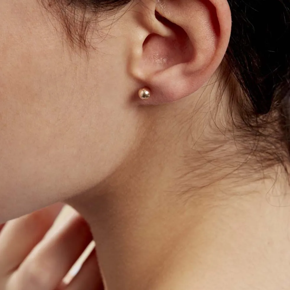 Boucles D'oreilles Puces Fidelia Boule Or Jaune