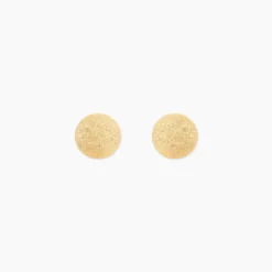 Boucles D'oreilles Puces Fidelia Boule Sablee Or Jaune