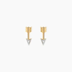 Boucles D'Oreilles Puces Fiorenzo Or Jaune Diamant