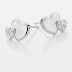 Boucles D'oreilles Puces Flamen Argent Blanc Oxyde De Zirconium