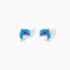 Boucles D'oreilles Puces Flipper Dauphin Or Jaune