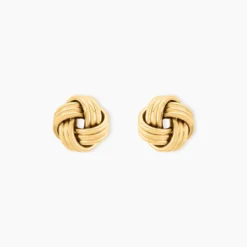 Boucles D'Oreilles Puces Ganesh Or Jaune