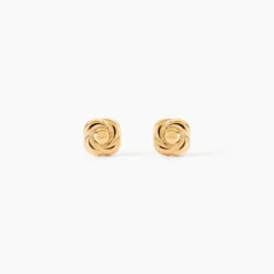 Boucles D'oreilles Puces Gennaro Fleur Or Jaune