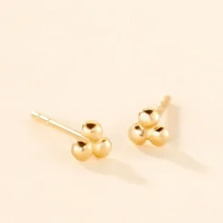 Boucles D'oreilles Puces Glen Or Jaune