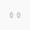 Boucles D'oreilles Puces Hermance Argent Blanc Oxyde De Zirconium