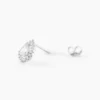 Boucles D'oreilles Puces Hildana Or Blanc Oxyde De Zirconium