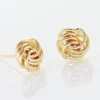 Boucles D'oreilles Puces Ilhame Nid Or Jaune