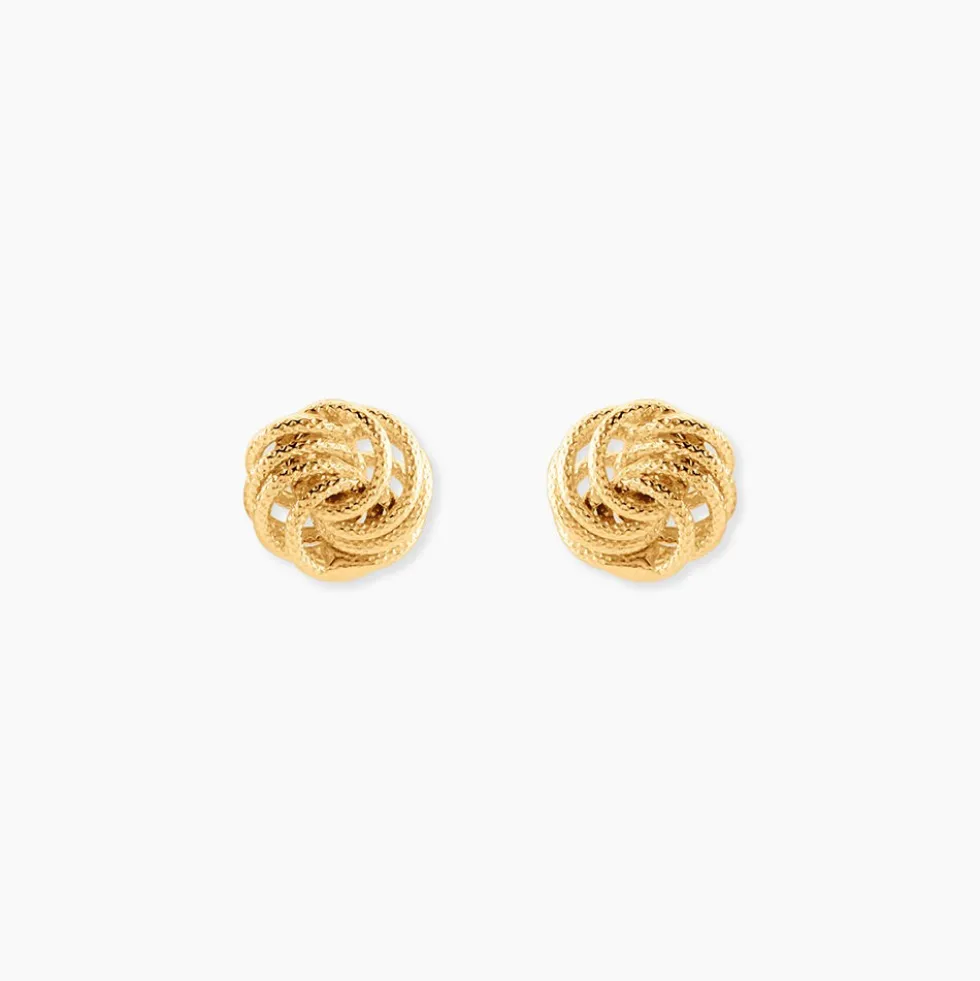 Boucles D'oreilles Puces Ilhame Nid Or Jaune