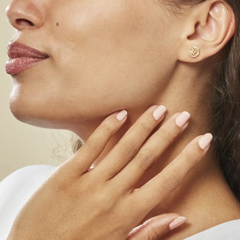 Boucles D'oreilles Puces Ilhame Nid Or Jaune