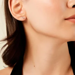 Boucles D'Oreilles Puces Illumia Or Jaune Oxyde De Zirconium