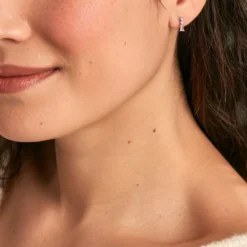 Boucles D'oreilles Puces Iolyn Argent Blanc Oxyde De Zirconium