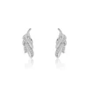 Boucles D'oreilles Puces Isae Argent Blanc Oxyde De Zirconium