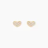 Boucles D'oreilles Puces Janice Plaqué Or Jaune Oxyde De Zirconium