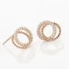 Boucles D'oreilles Puces Janne Argent Rose Oxyde De Zirconium