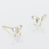 Boucles D'oreilles Puces Jemila Or Jaune Oxyde De Zirconium