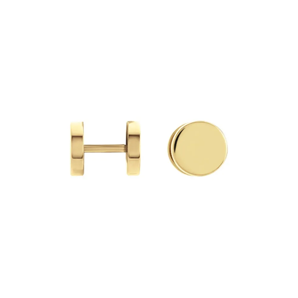Boucles D'oreilles Puces Jourdan Eas Acier Doré