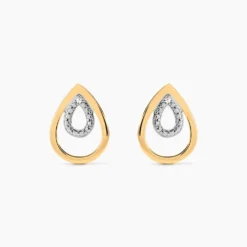 Boucles D'Oreilles Puces Jozsi Or Jaune Diamant