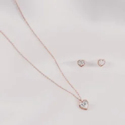 Boucles D'oreilles Puces Kadidjatou Or Rose Oxyde De Zirconium