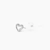 Boucles D'oreilles Puces Kaina Or Blanc Diamant