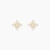 Boucles D'Oreilles Puces Katashi Or Jaune Oxyde De Zirconium