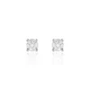 Boucles D'oreilles Puces Kate Or Blanc Diamant