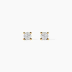 Boucles D'oreilles Puces Kate Or Jaune Diamant