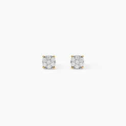Boucles D'oreilles Puces Kate Or Jaune Diamant