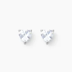 Boucles D'oreilles Puces Kelvyn Argent Blanc Oxyde De Zirconium
