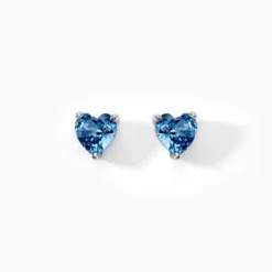 Boucles D'oreilles Puces Kelvyn Argent Blanc Oxyde De Zirconium