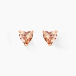 Boucles D'oreilles Puces Kelvyn Argent Rose Oxyde De Zirconium