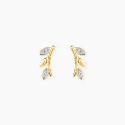Boucles D'oreilles Puces Laverna Or Jaune Diamant