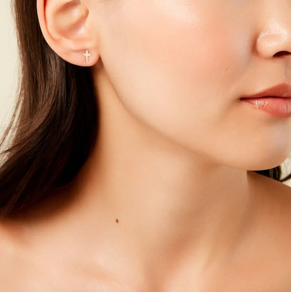 Boucles D'Oreilles Puces Lavonne Or Jaune