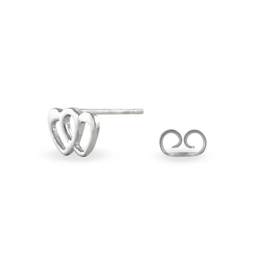 Boucles D'oreilles Puces Lehinaae Argent Blanc