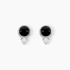 Boucles D'oreilles Puces Lonna Argent Blanc Verre Oxyde De Zirconium