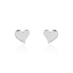 Boucles D'oreilles Puces Louane Or Blanc Diamant