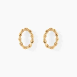 Boucles D'Oreilles Puces Lou Plaqué Or Jaune