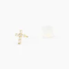Boucles D'oreilles Puces Luna Or Jaune Oxyde De Zirconium