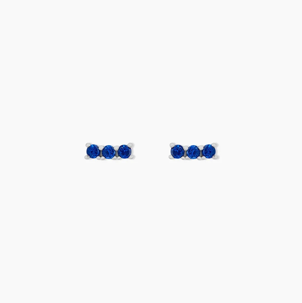 Boucles D'oreilles Puces Mai-ly Argent Blanc Spinelle