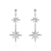 Boucles D'oreilles Puces Malhaut Argent Blanc