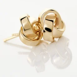 Boucles D'oreilles Puces Marcelina Plaqué Or Jaune