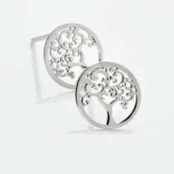 Boucles D'oreilles Puces Marijan Argent Blanc