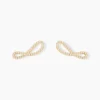 Boucles D'oreilles Puces Marlie Plaqué Or Jaune Oxyde De Zirconium