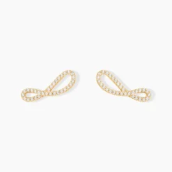 Boucles D'oreilles Puces Marlie Plaqué Or Jaune Oxyde De Zirconium