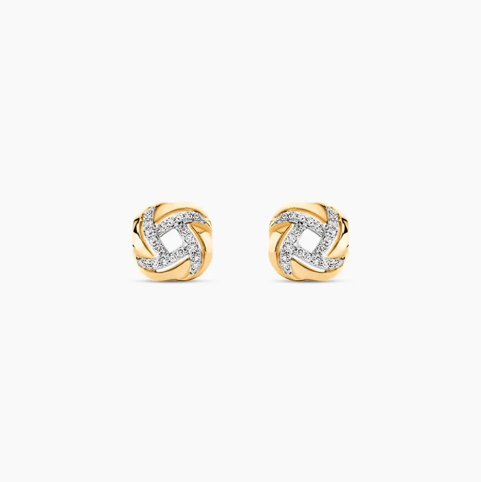 Boucles D'oreilles Puces Maryanna Or Jaune Diamant