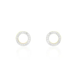 Boucles D'oreilles Puces Maude Or Jaune Diamant