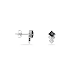Boucles D'oreilles Puces Maymana Argent Blanc Oxyde De Zirconium