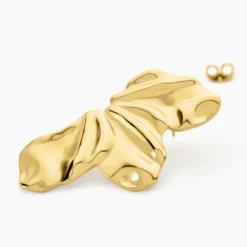 Boucles D'oreilles Puces Myria Acier Jaune