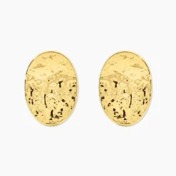 Boucles D'oreilles Puces Naula Acier Jaune