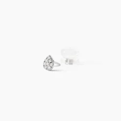 Boucles D'oreilles Puces Nevena Or Blanc Diamant